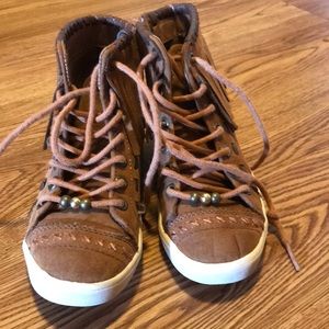Sugar Fringe Hi-Tops Girls Size 13